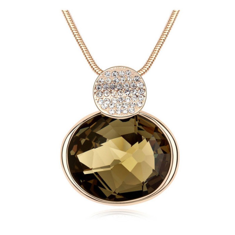 Gold Plated Boutique Black Diamond Crystal